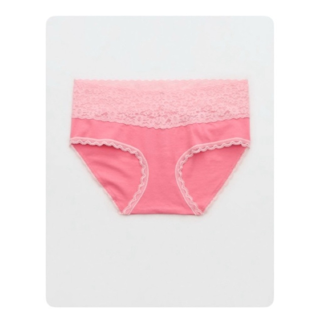 NWT Aerie Superchill Vintage Lace Cotton Boybrief Panty